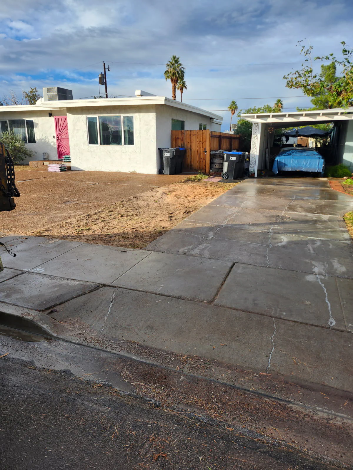 Cleared stump area after professional tree removal in Aliante, Las Vegas, NV