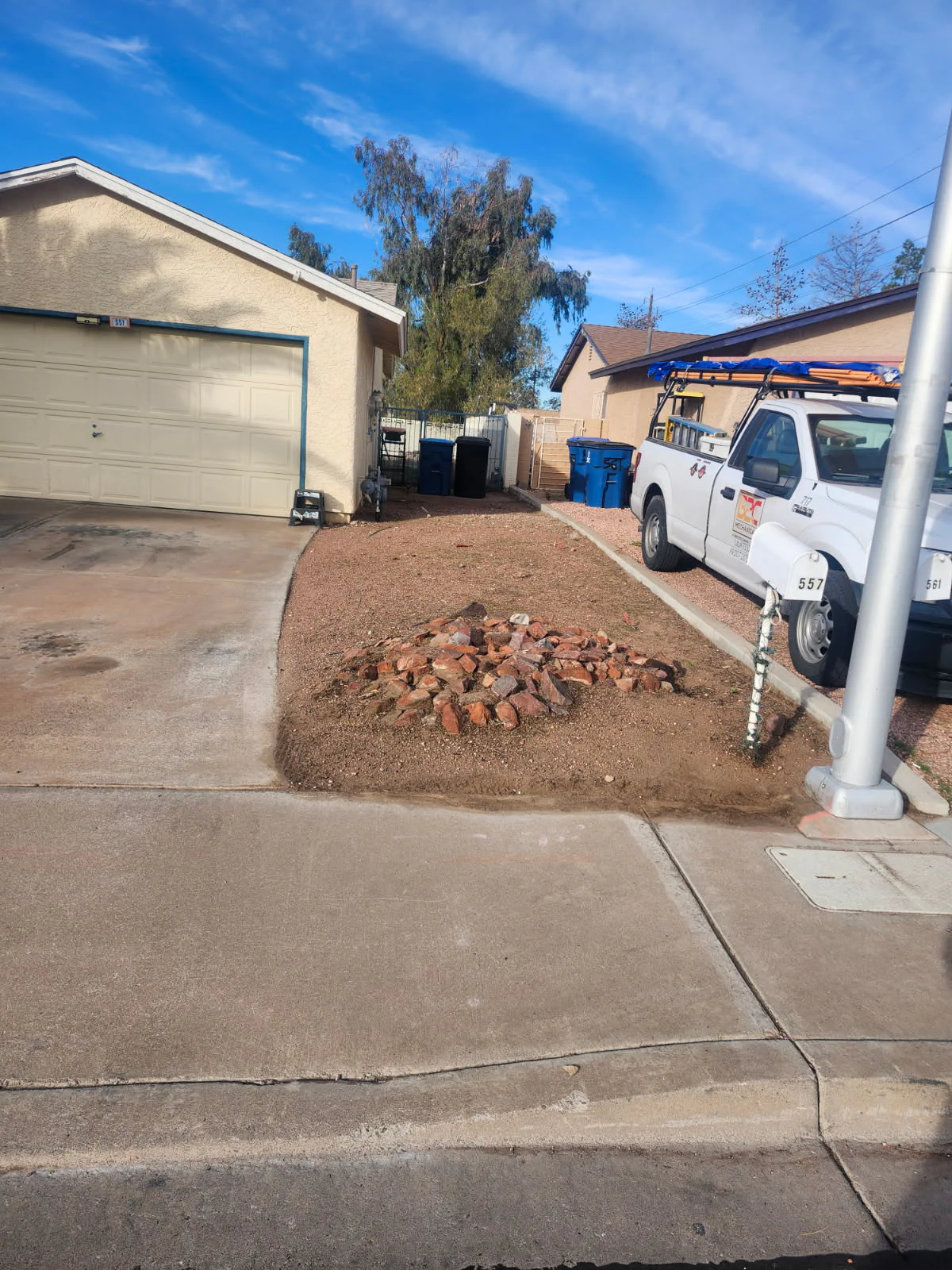 Stump grinding equipment used after tree removal in Aliante, Las Vegas, NV